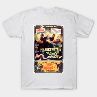 Classic Sci-Fi Movie Poster - Frankenstein Meets the Space Monster T-Shirt